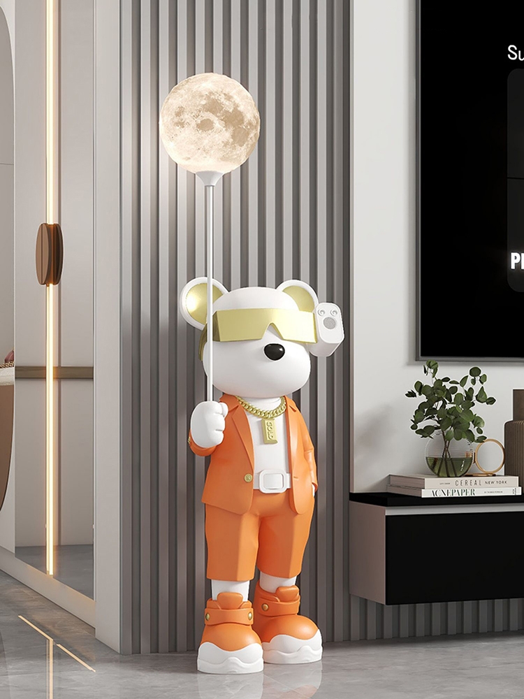 Resin Art Floor - Home Decor Luminous Bear Statue Blessing