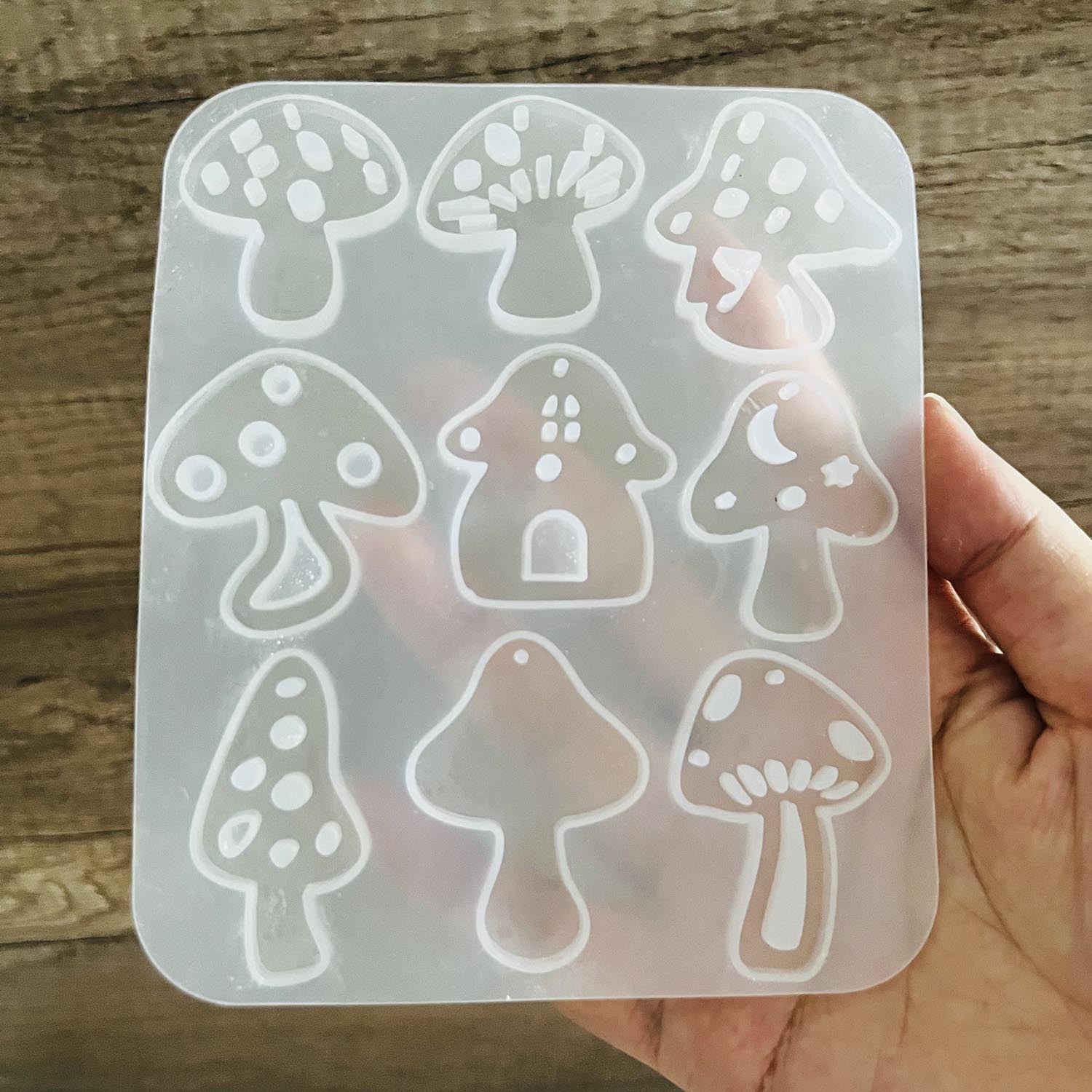 Multi Style Mushrooms Earring  - Resin Art Epoxy review and price