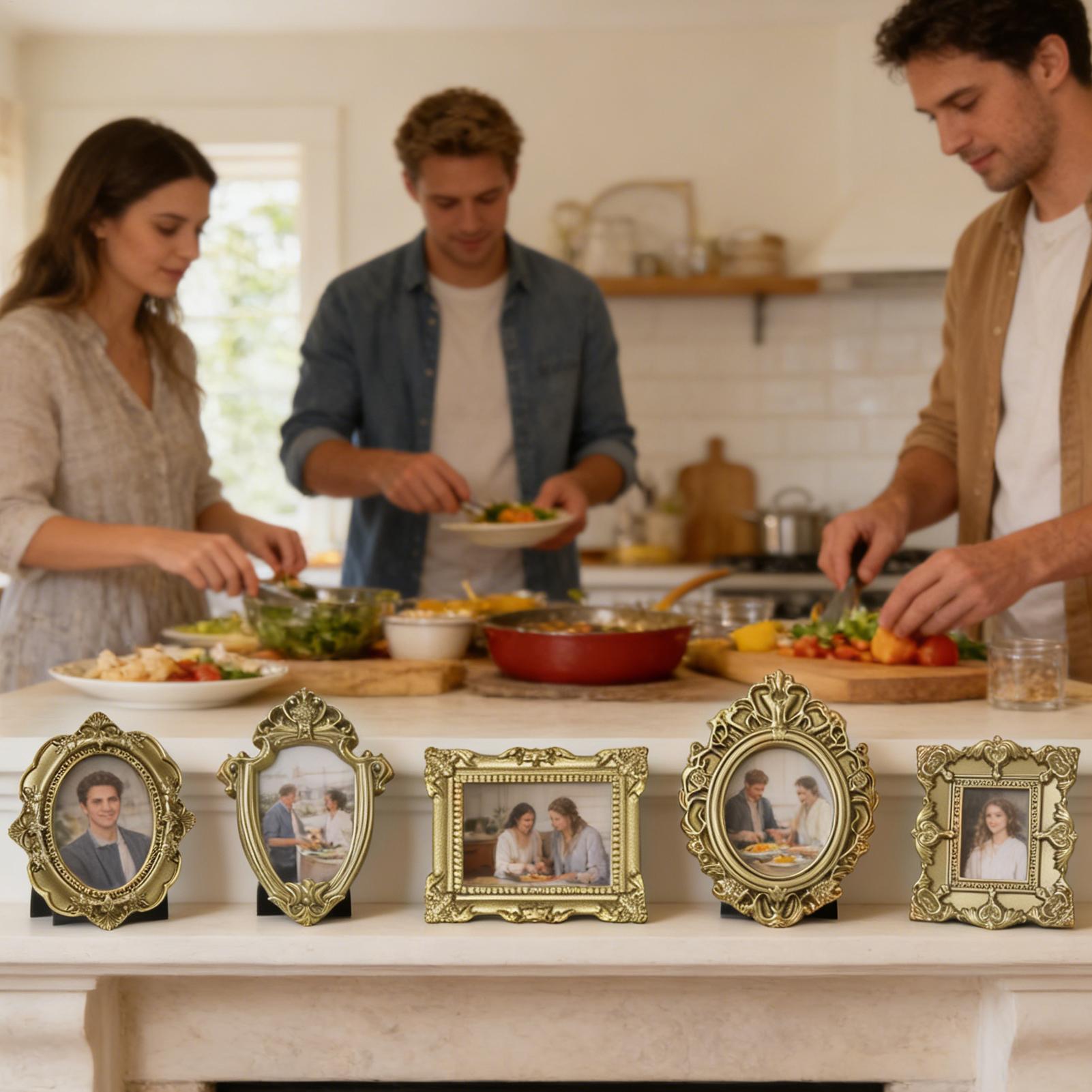 5PCS Gold Vintage Photo Frame  - Resin Art Photo Frame review and price