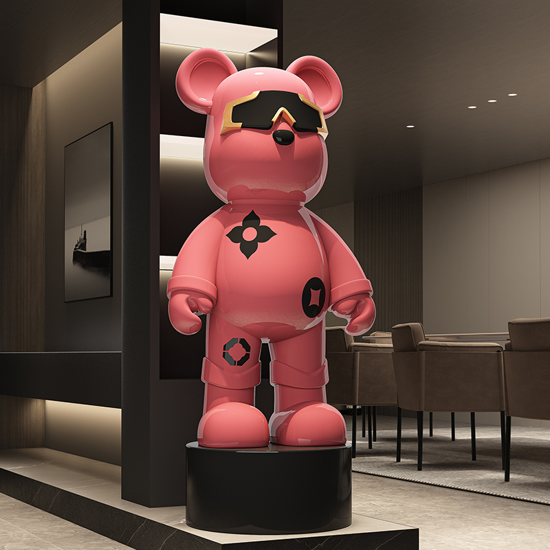 Light Luxury Pink Violent Bear - Resin Art Floor review and price
