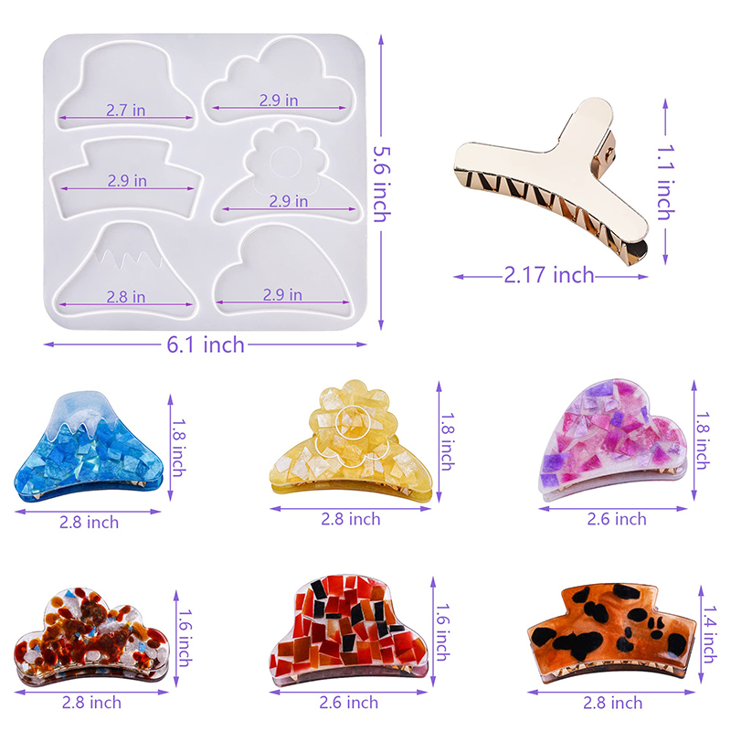 Hair Claw Clips Silicone Resin - Resin Art Epoxy review and price