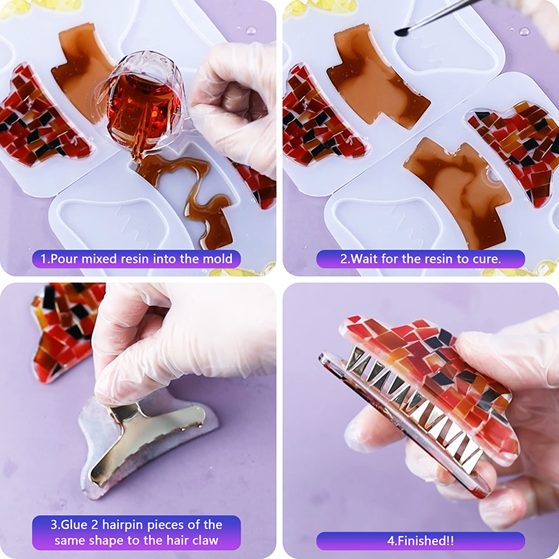 Hair Claw Clips Silicone Resin - Resin Art Epoxy review and price