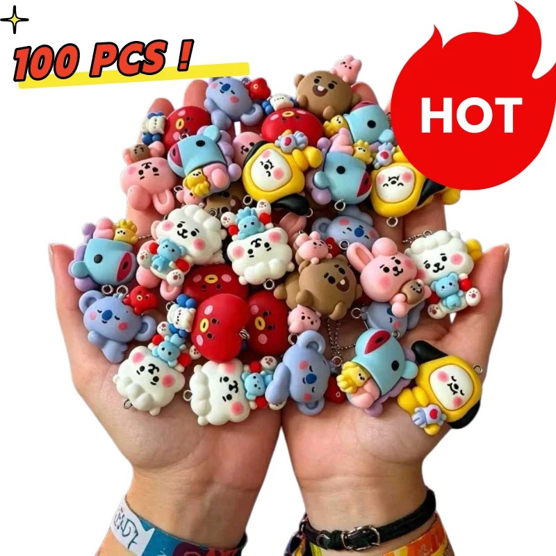 7pcs BT21 Resin Cartoon Charm  - Resin Art Calligraphy review and price