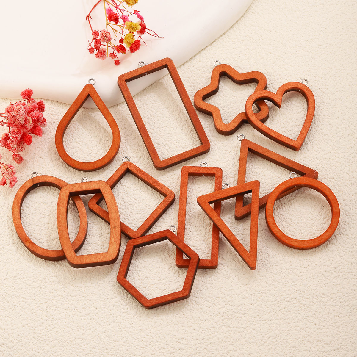 10PCS Triangle Rectangle Wood  - Resin Art Calligraphy review and price