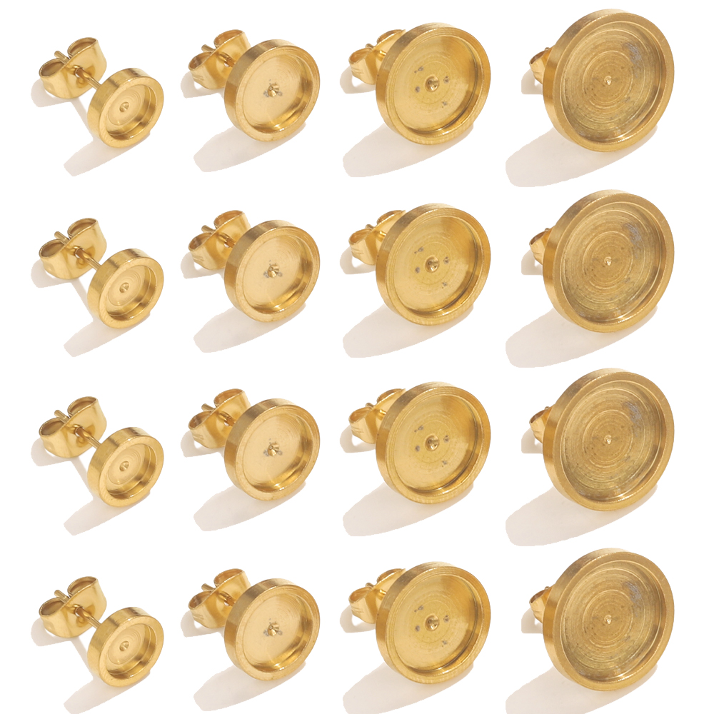 10pcs Stainless Steel Gold Ear - Resin Art Calligraphy review and price