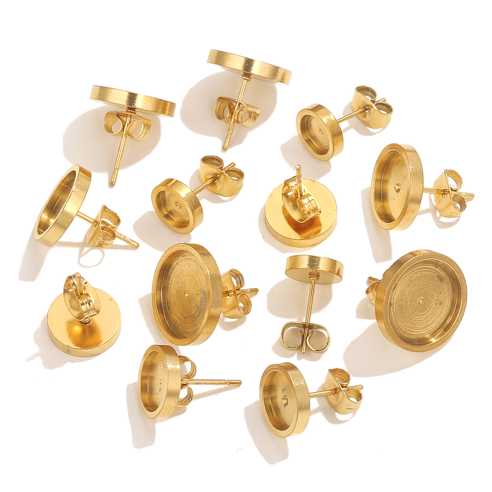 10pcs Stainless Steel Gold Ear - Resin Art Calligraphy review and price